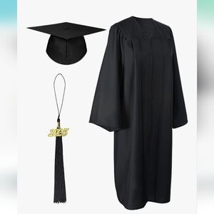 Black Graduation Gown with Tassel